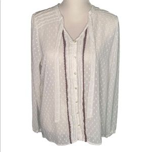 Matilda Jane Renae Peasant Top Large Swiss Dot